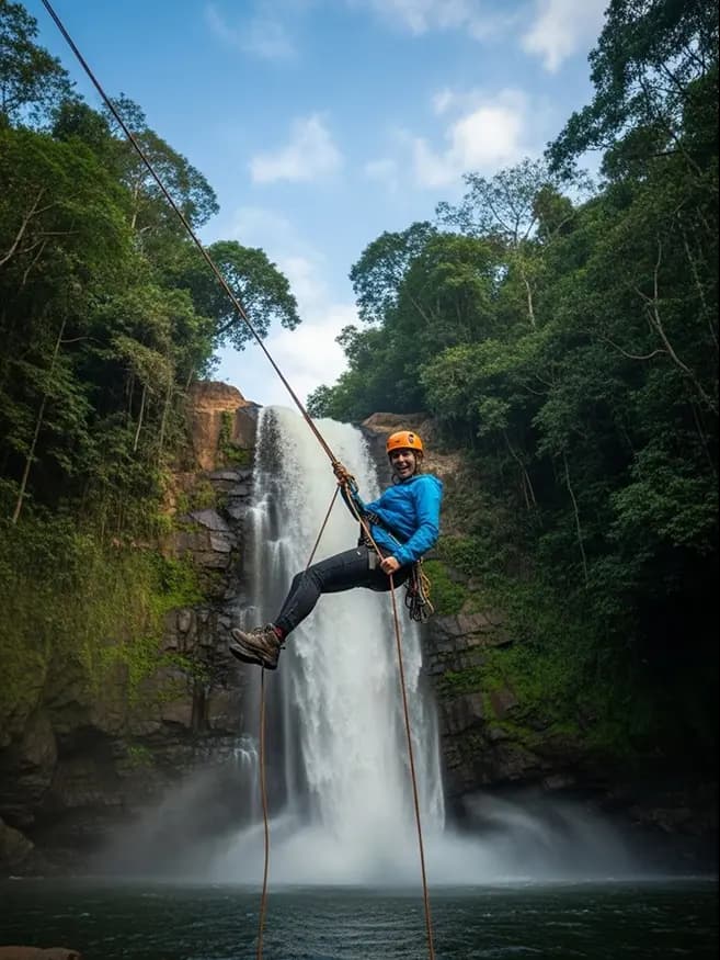 Waterfall abseiling - Image 1